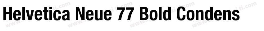 Helvetica Neue 77 Bold Condensed字体转换